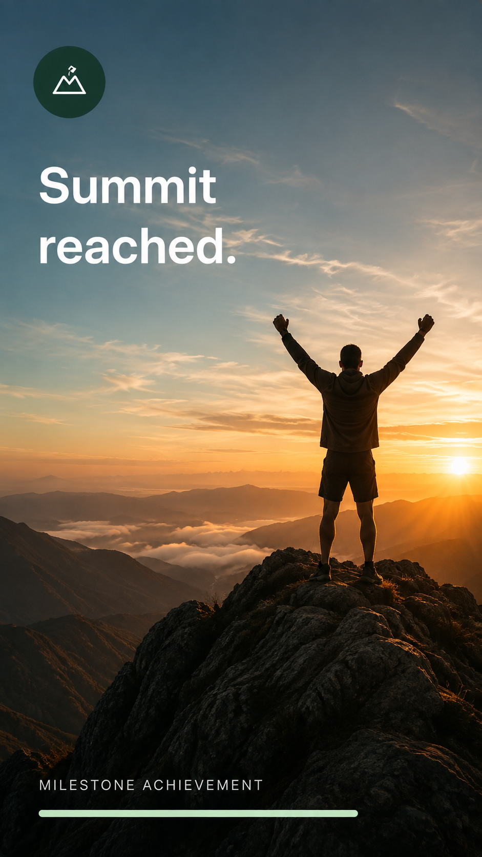 ISCEND share card: Summit reached, milestone achievement